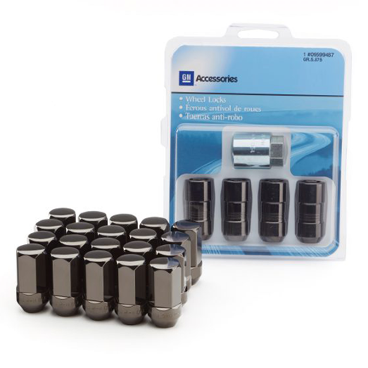 Chevrolet Wheel Lock Kit - And Lug, Black 85105299