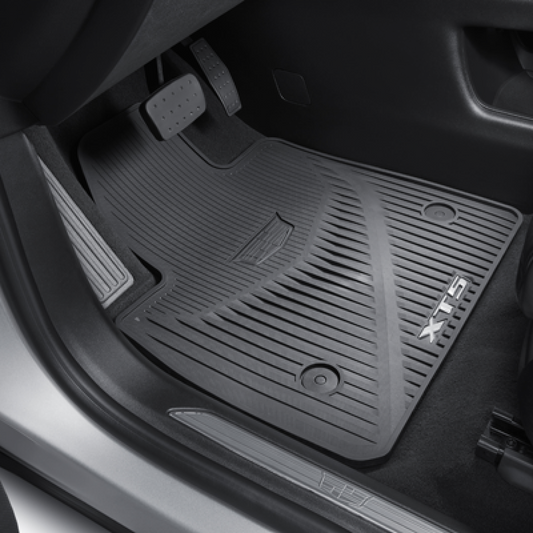 Cadillac Floor Mats - Front & Rear Premium All Weather, Cadillac Logo & XT5 Script, Dark Titanium 85131487