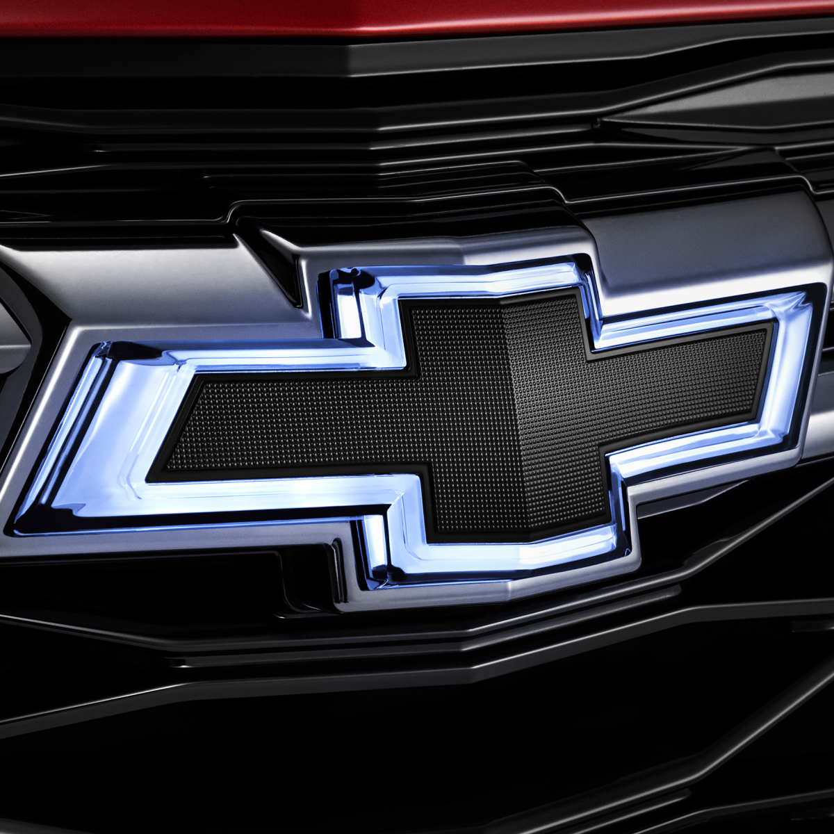Chevrolet Exterior Emblems - Front Illuminated and Rear Non-Illuminated Bowtie, Black 84701895