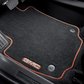 GMC Floor Mats - Front Premium Carpet, GMC logo, Jet Black with Brandy Binding for 2017-2023 Acadia 84150335