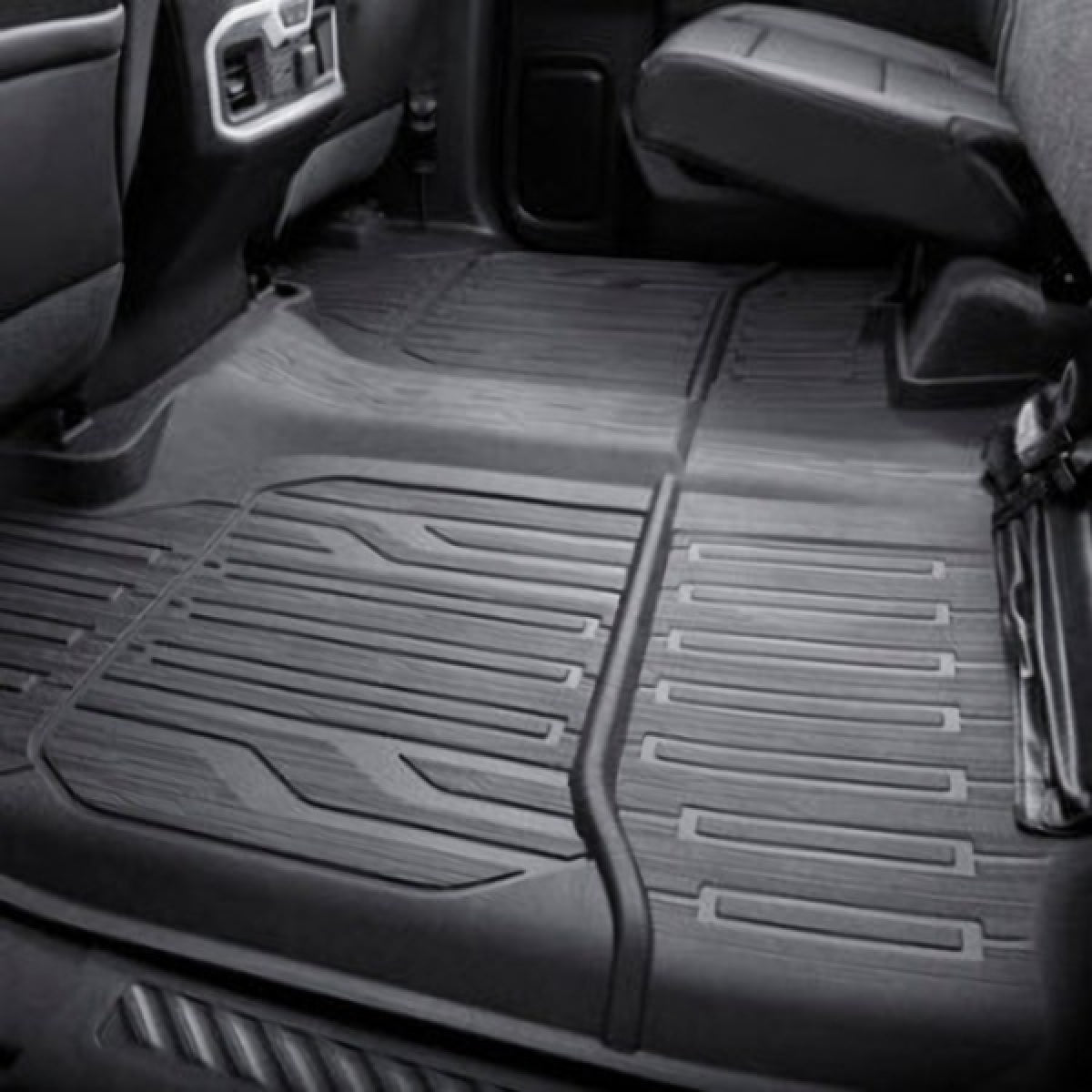 GMC Floor Liners - Second-Row Premium All Weather, Jet Black for 2019-2024 Sierra 1500 HD 84375015