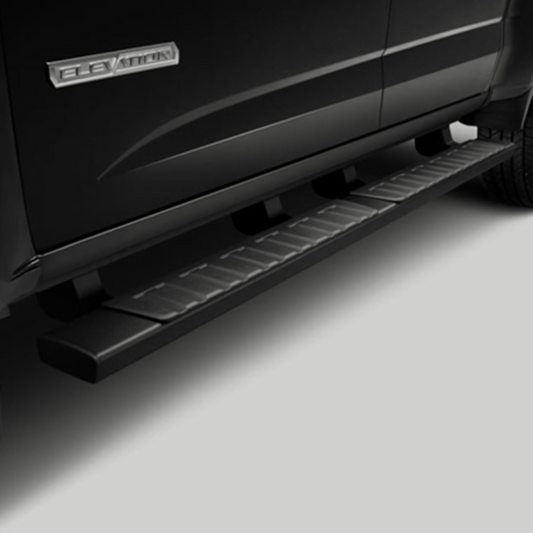GMC Tubular Assist Steps - 5 inch, Rectangular, Black 84157156