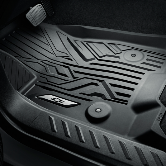 Chevrolet Floor Liners - Front Premium All Weather, Bowtie Logo, Jet Black 85654725