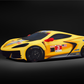 Chevrolet 2022-2024 Corvette Vehicle Cover - Indoor, Fully Rendered Corvette C8.R, Yellow 85159500