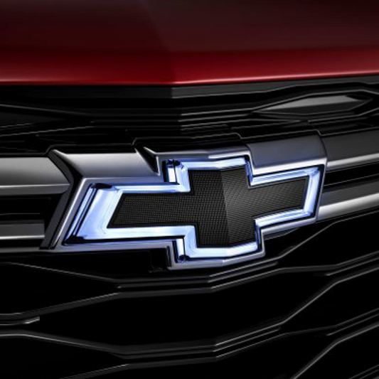 Chevrolet Exterior Emblems - Front Illuminated and Rear Non-Illuminated Bowtie, Black 84701901