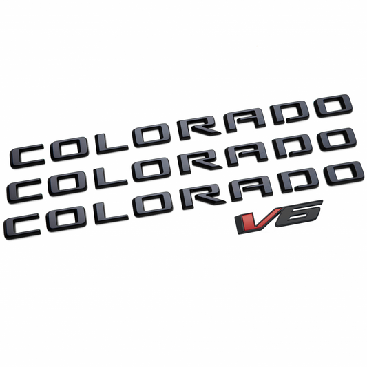 Chevrolet Exterior Emblems - Colorado, V6 Engine, Black 85594766