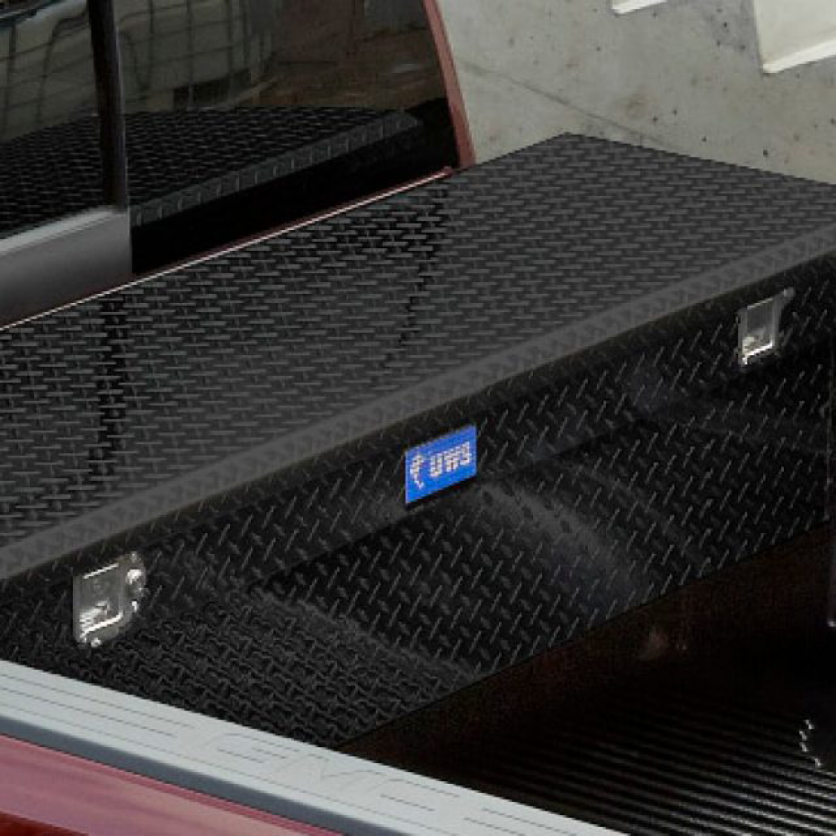 Chevrolet Tool Box - Associated Accessories, Low Profile Single Lid, Gloss Black Powder Coated Diamond Tread 19303349