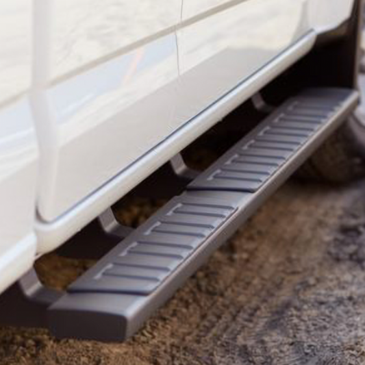GMC Tubular Assist Steps - 5 inch, Rectangular, Black 84157165