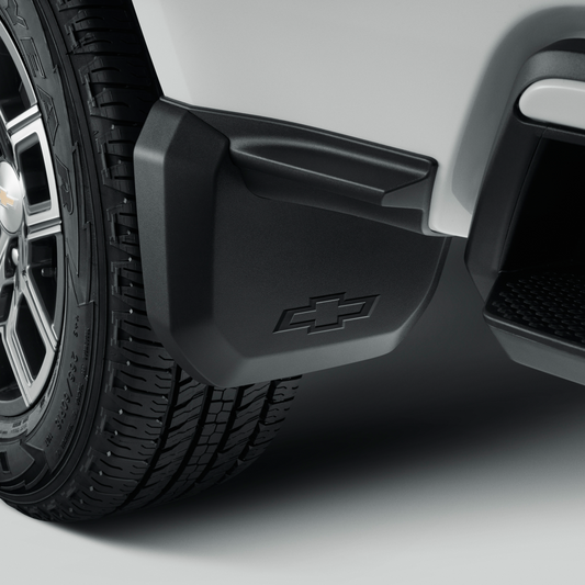Chevrolet Splash Guards - Rear Moulded, Bowtie Logo, Black 84944111