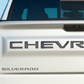 Chevrolet Decals - Associated Accessories, Tailgate Lettering, 3D Stamped, Black Stainless Steel 19419885