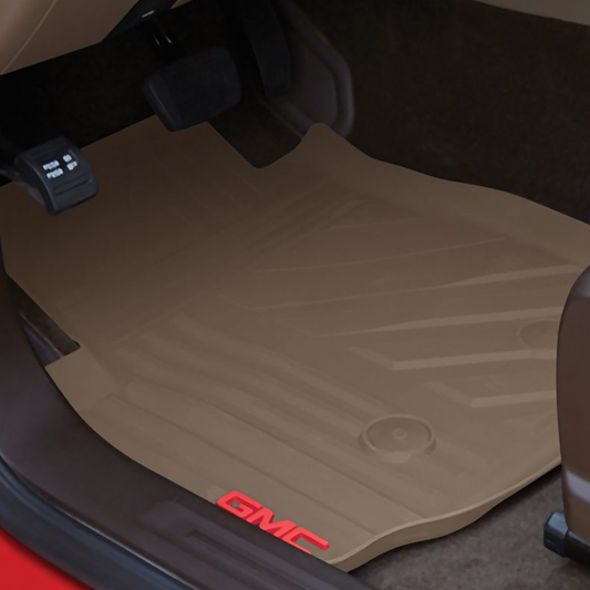GMC Floor Mats - Front Premium All Weather, GMC Logo, Cocoa 22968488