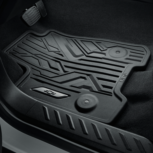 Chevrolet Floor Mats - Front Premium All Weather, Bowtie Logo, Jet Black 85654731