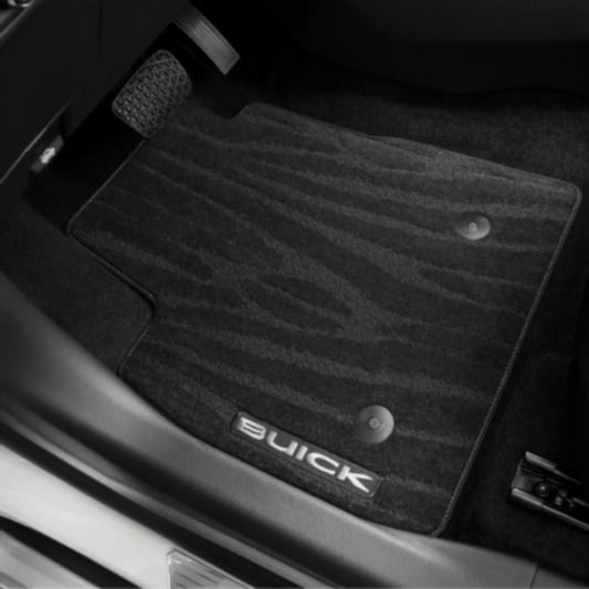 Buick Floor Mats - Front & Rear Premium Carpet, FWD, Buick Script, Ebony 42677242
