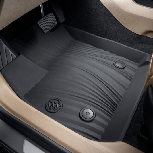 Buick Floor Liners - Front Premium All Weather, Buick Logo, Ebony for 2021-2023 Envision 84734211