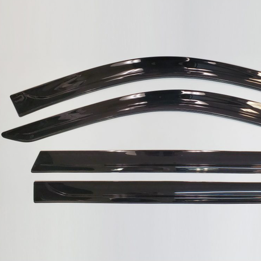 Chevrolet Side Window Weather Deflector - Associated Accessories, 4-Piece, Low-Profile Tape-On, Matte Black 19420519