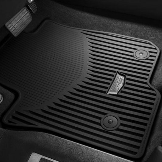 Cadillac Floor Mats - Front Premium All Weather, Cadillac Logo, Jet Black 84997571