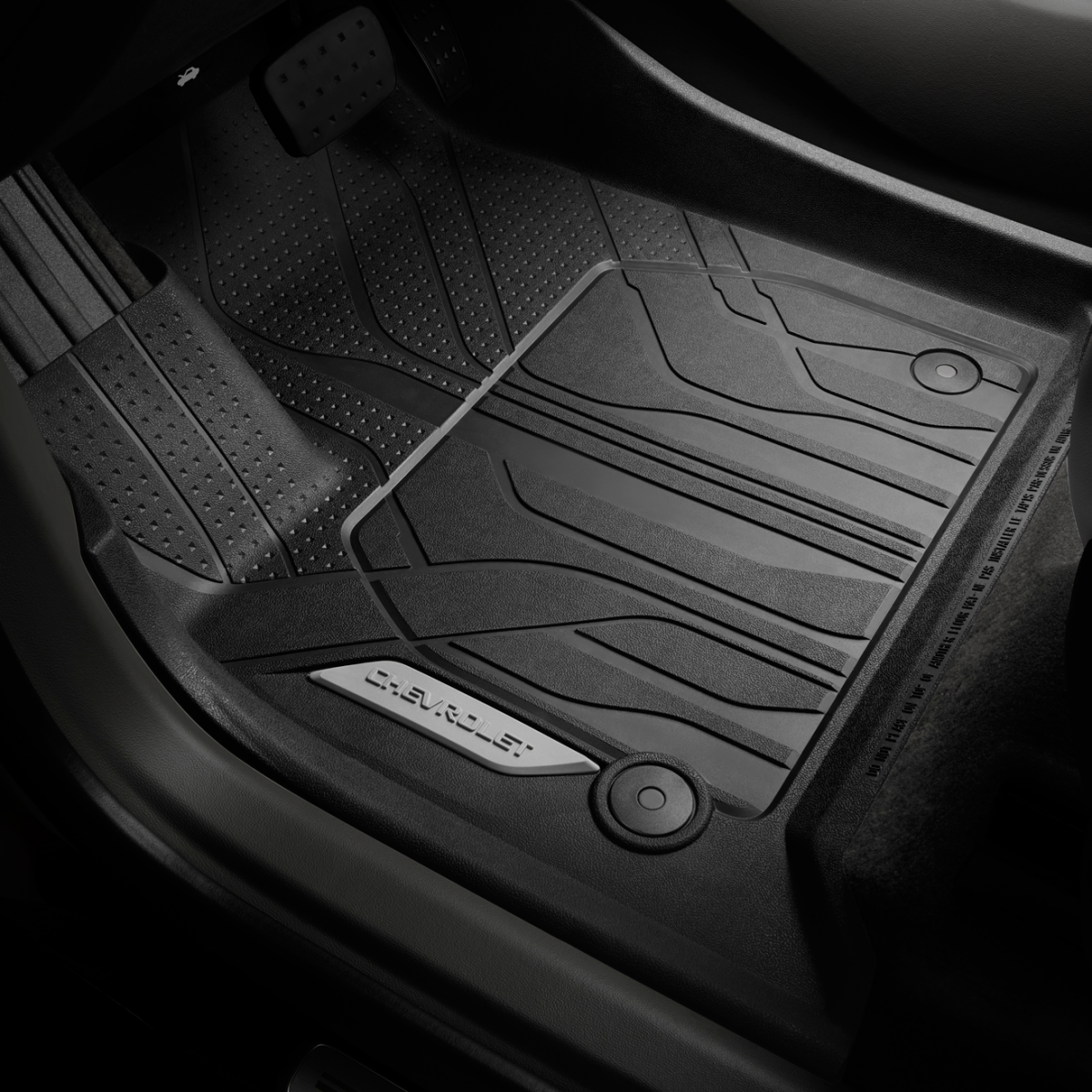 Chevrolet Floor Liners - Front Premium All Weather, Chevrolet Script, Jet Black for 2018-2023 Traverse  84518111